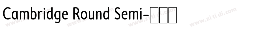 Cambridge Round Semi字体转换